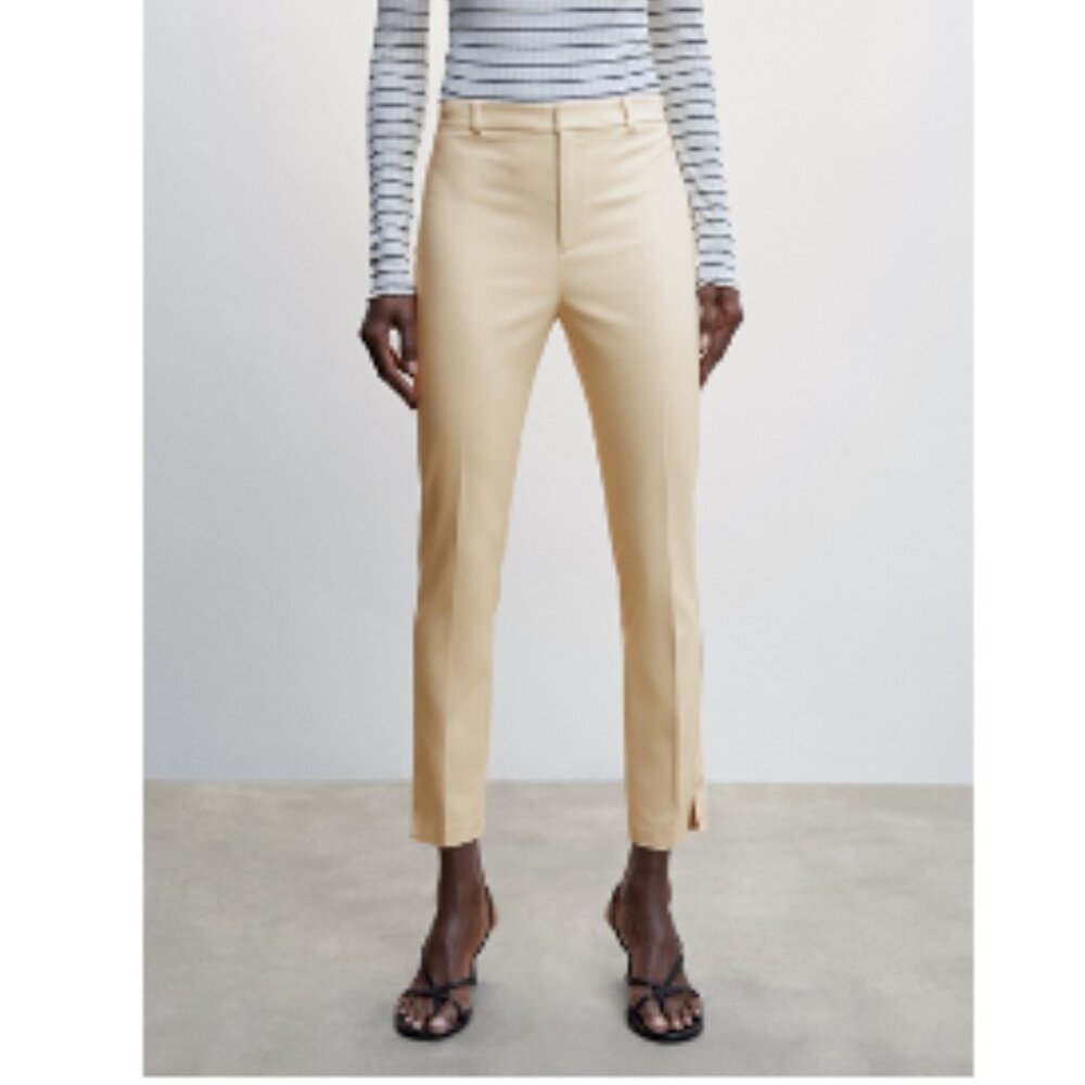 NWT Mango Skinny Suit Pant Beige 38/6